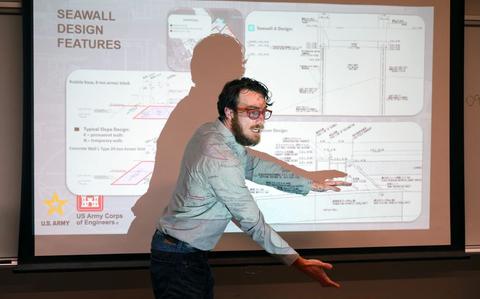 Photo Of Engineers from the U.S. Army Corps of Engineers - Japan Engineer District give presentations during the District recognition of Engineers Week.