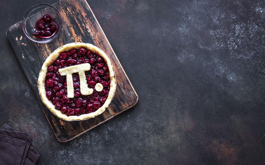 Pie with the Pi symbol on it
