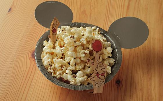 popcorn in a bowl.
