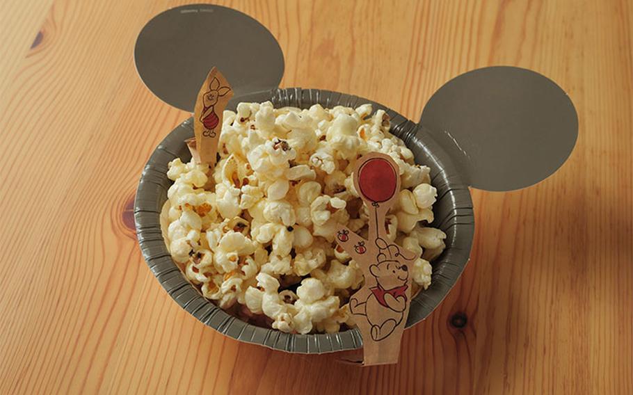 popcorn in a bowl.