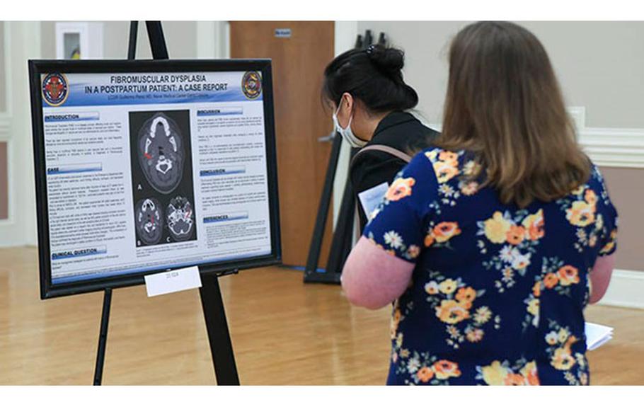 Naval Medical Center Camp Lejeune’s Clinical Investigations and Family Medicine Residency programs hosted the 12th annual Research Symposium, Apr. 7, exploring a variety of topics within the medical field. (Photo: Michelle Cornell)