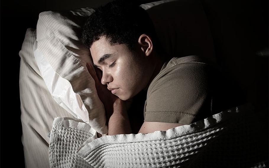 A service member sleeps after his duty day at Joint Base San Antonio-Lackland, Texas, on March 24, 2023. According to the Centers for Disease Control and Prevention, sleep is critical for heart health. Poor sleep habits have been linked to high blood pressure, type 2 diabetes, and obesity. (Photo by Jason W. Edwards, Brooke Army Medical Center)