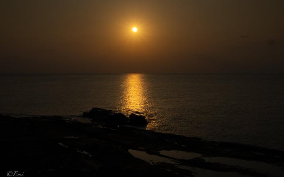 the sunset or the sunrise.