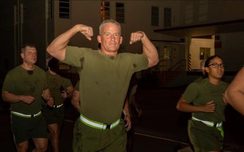 Photo Of Master Gunnery Sgt. Douglas Swanson poses for a photo.