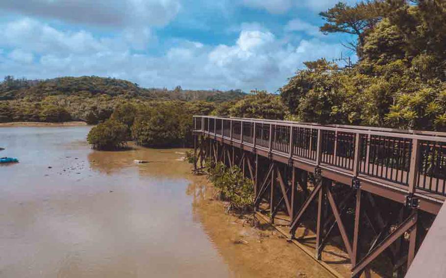 A 965-foot boardwalk runs along Gesashi River.