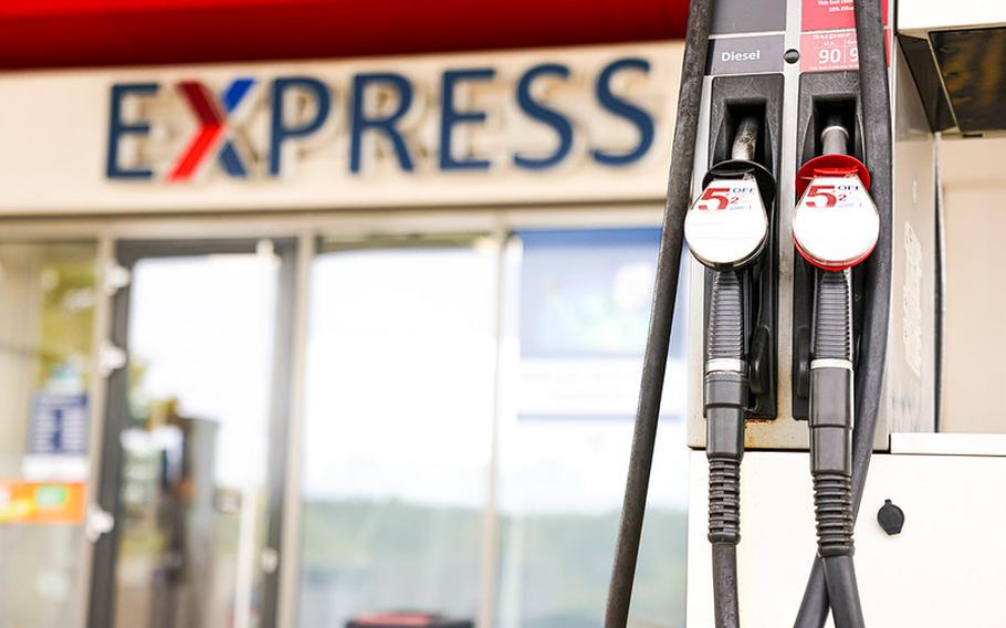 gas station.