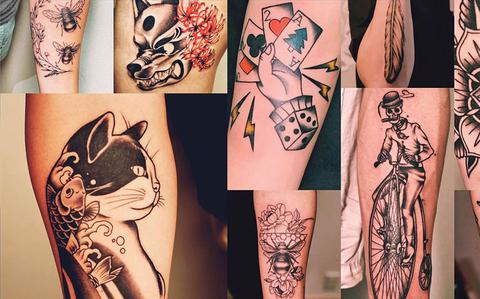 Photo Of 8 samples of tattoo are on the photo.