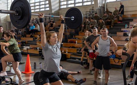 Photo Of A weightlifter is in the gym.