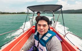 Shoji on the boat.