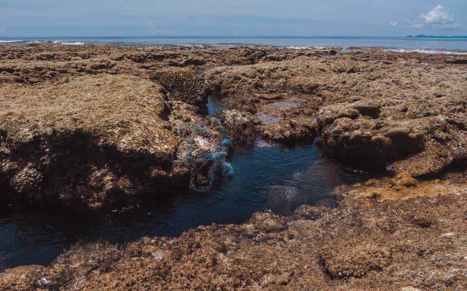 A tidal pool near on the miiugan island.