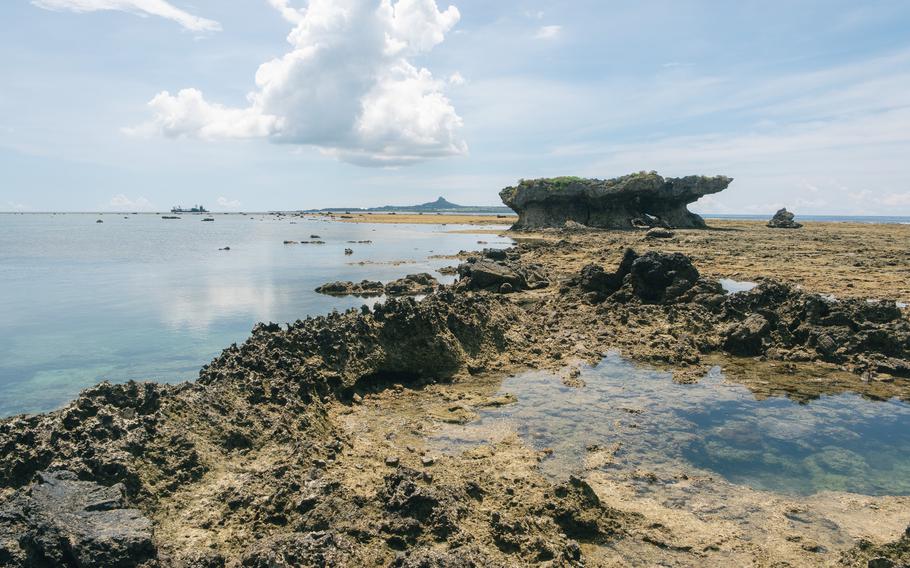 A tidal pool near on the miiugan island.