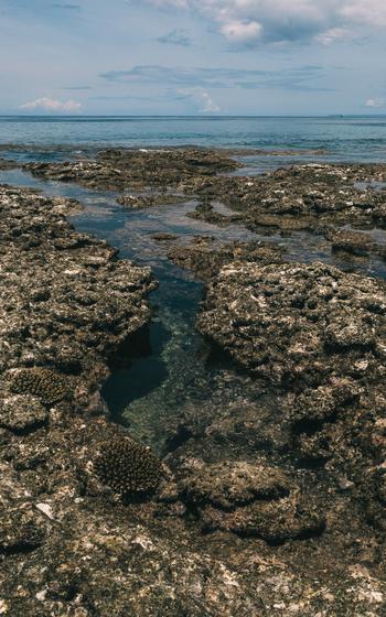A tidal pool near on the miiugan island.