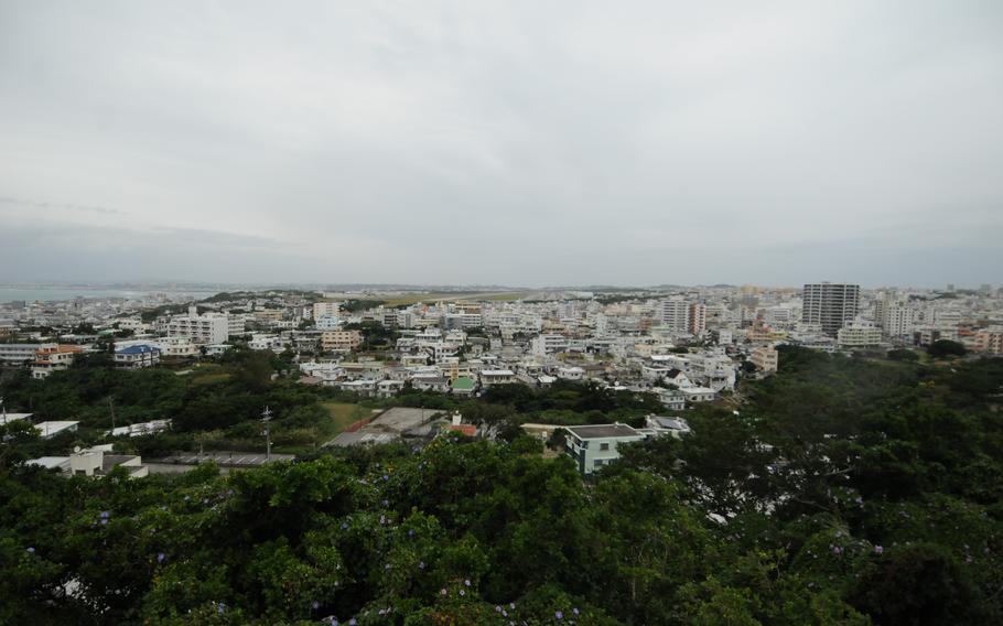 A northward view from Kakazu Ridge. 