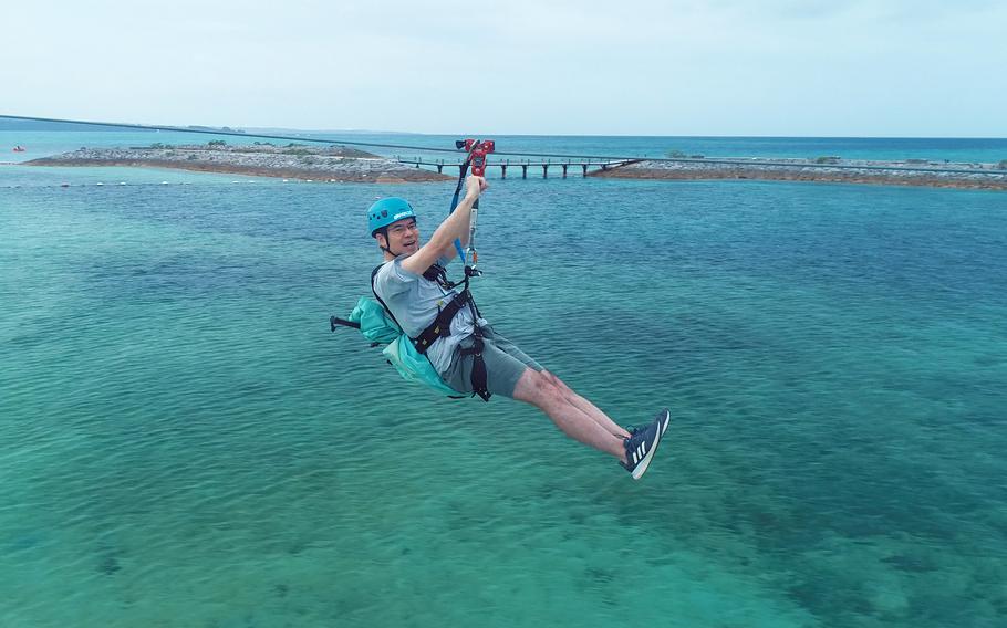 VIDEO: Zipline over beautiful ocean at Mega ZIP in Okinawa's VIDEO: Zipline over beautiful ocean at Mega ZIP in Okinawa's