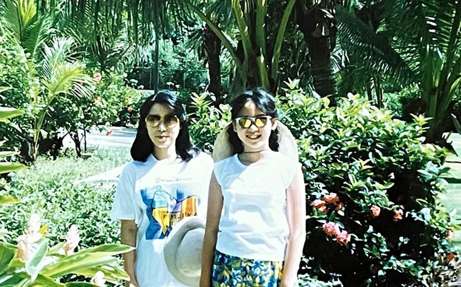 The author and her mother’s trip to Guam in 1996.