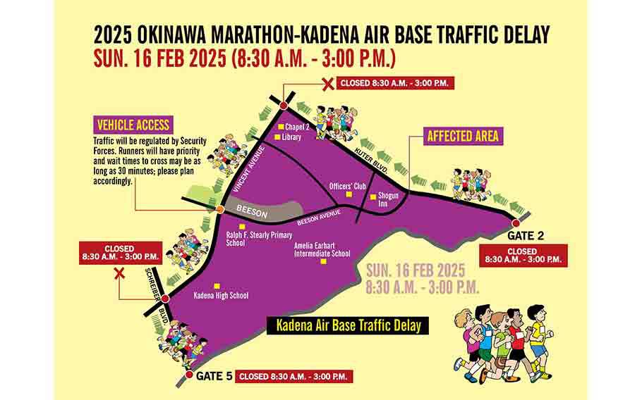 Okinawa Marathon-Kadena Air Base traffic delay