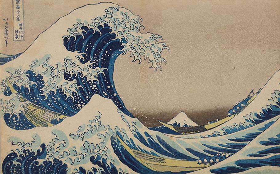 The Great Wave off Kanagawa woodblock print by Katsushika Hokusai (1760-1849). Photos courtesy of Ota Memorial Museum of Arts