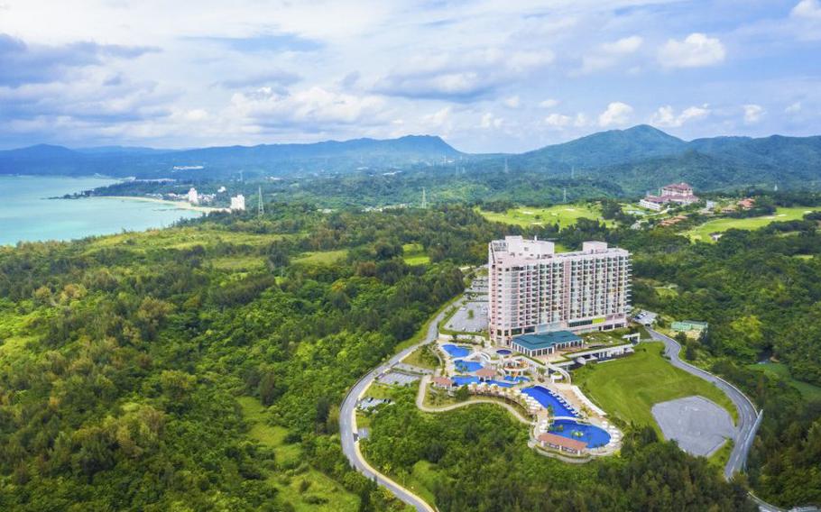 Aerial view of hotel