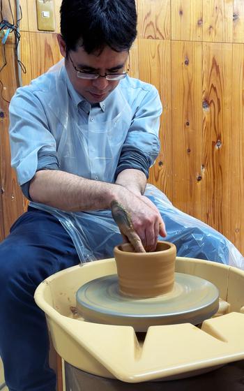 Shoji at pottery